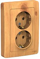 Розетка с заземлением Systeme Electric Blanca 1-м. 2-мод. ясень картинка